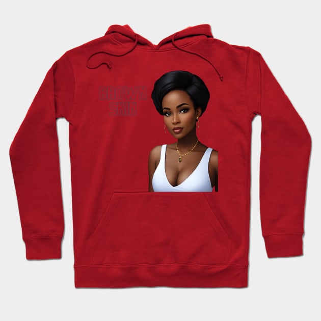 Brown Skin Melanin Poppin Hoodie by Brown Skin Garms By Urmajes-Tees 